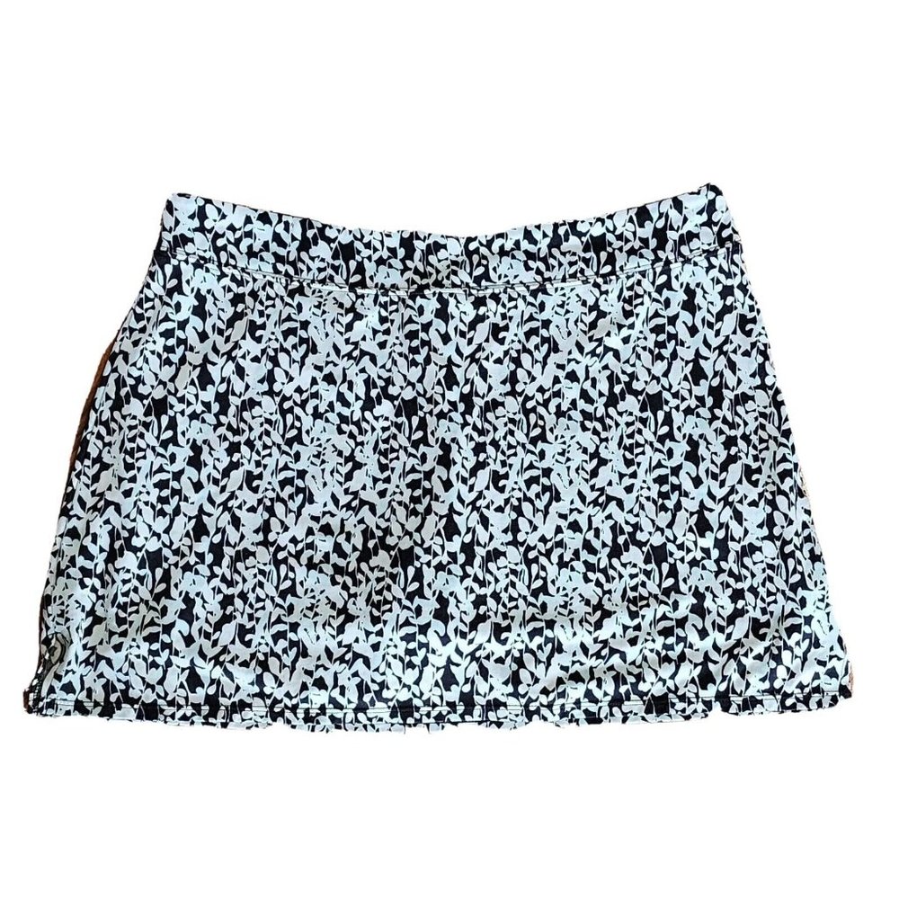 TRANQUILITY Colorado Clothing Blue Black‎ Floral Pull On Skort Womens Size Large